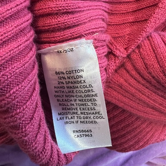 NWOT OPEN EDIT Rib Scoop Neck Sweater in Pink‎ Malaga (XL) - Picture 6 of 7